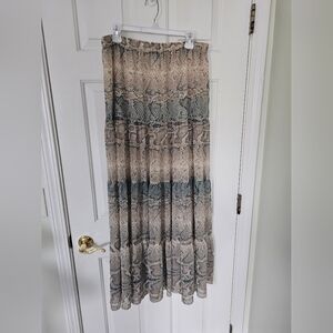 Vintage LondonJean Victoria’s Secret Tiered Snakeskin Maxi Skirt - Sz 14